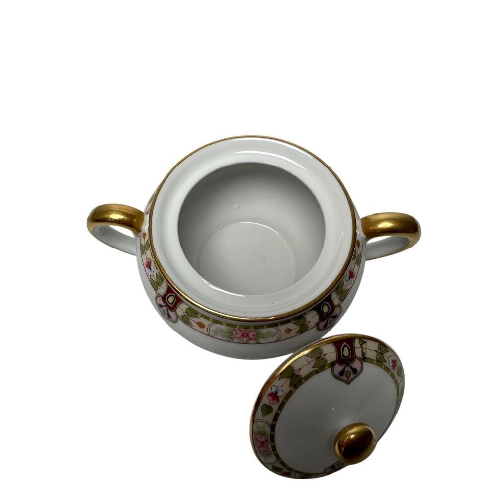 Noritake Vtg Japan 13674 pattern Regina sugar bowl with lid  #M-1829 - Picture 2 of 9